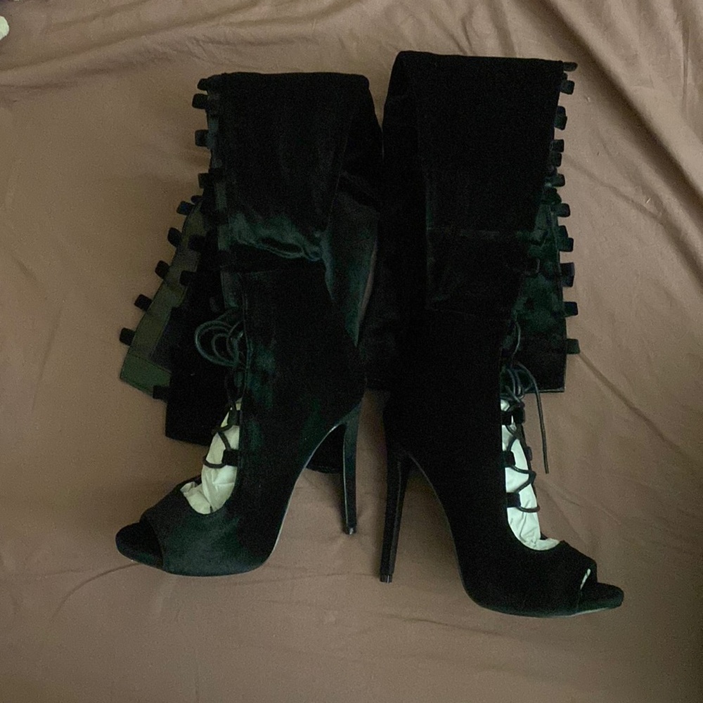 Misguided thigh high heels